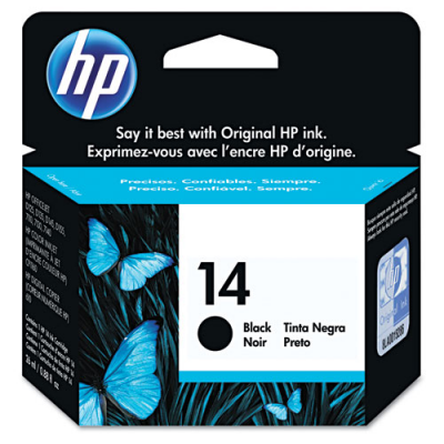 Original HP 14 Standard-Yield Black Inkjet Cartridge, C5011D