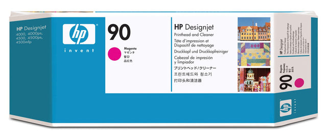 Original HP 90 (C5056A) Magenta Printhead & Cleaner Cartridge