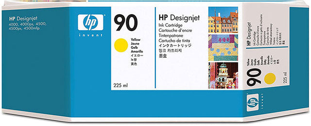 HP 90 Standard-Yield Yellow Inkjet Cartridge, C5064A