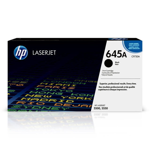 Original HP 645A Standard-Yield Black Toner Cartridge, C9730A