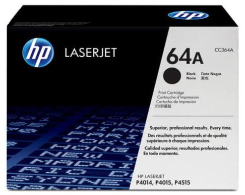 HP 64A High Yield Black LaserJet Toner Cartridge, CC364A