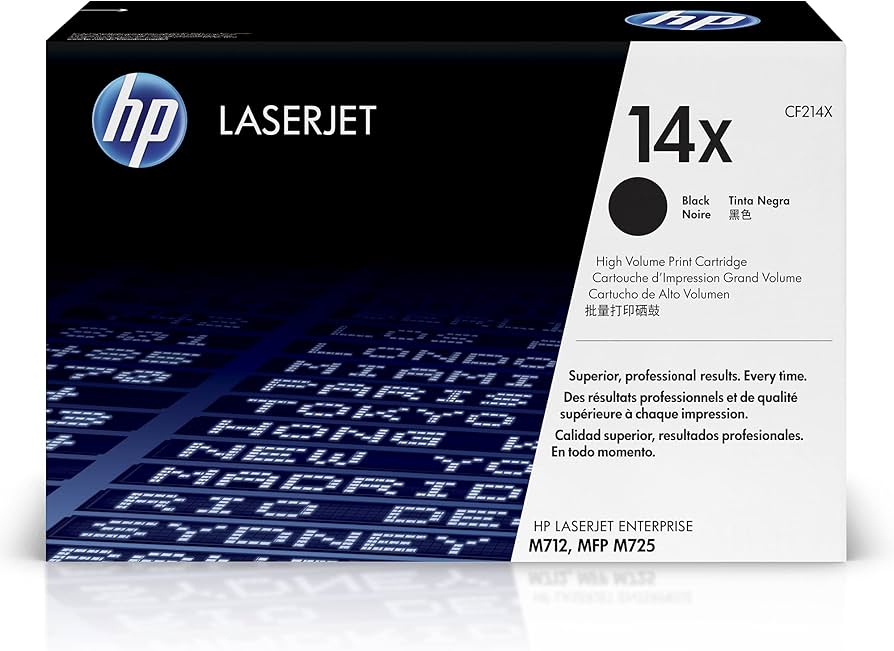 Genuine HP 14X High-Yield Black Laser Toner Cartridge, CF214X