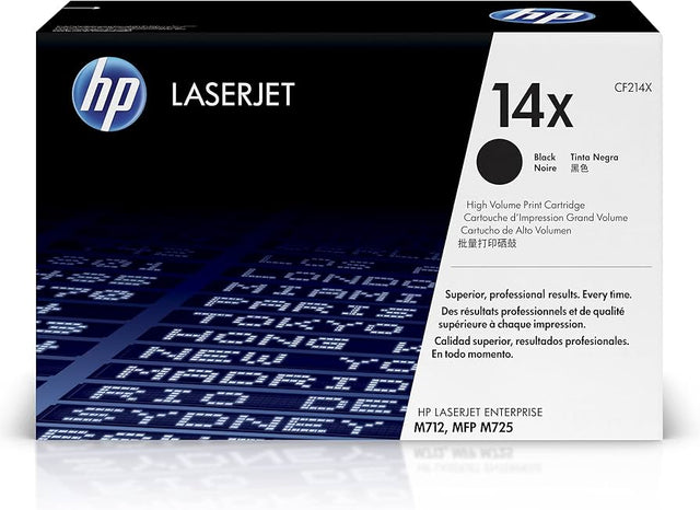 Genuine HP 14X High-Yield Black Laser Toner Cartridge, CF214X