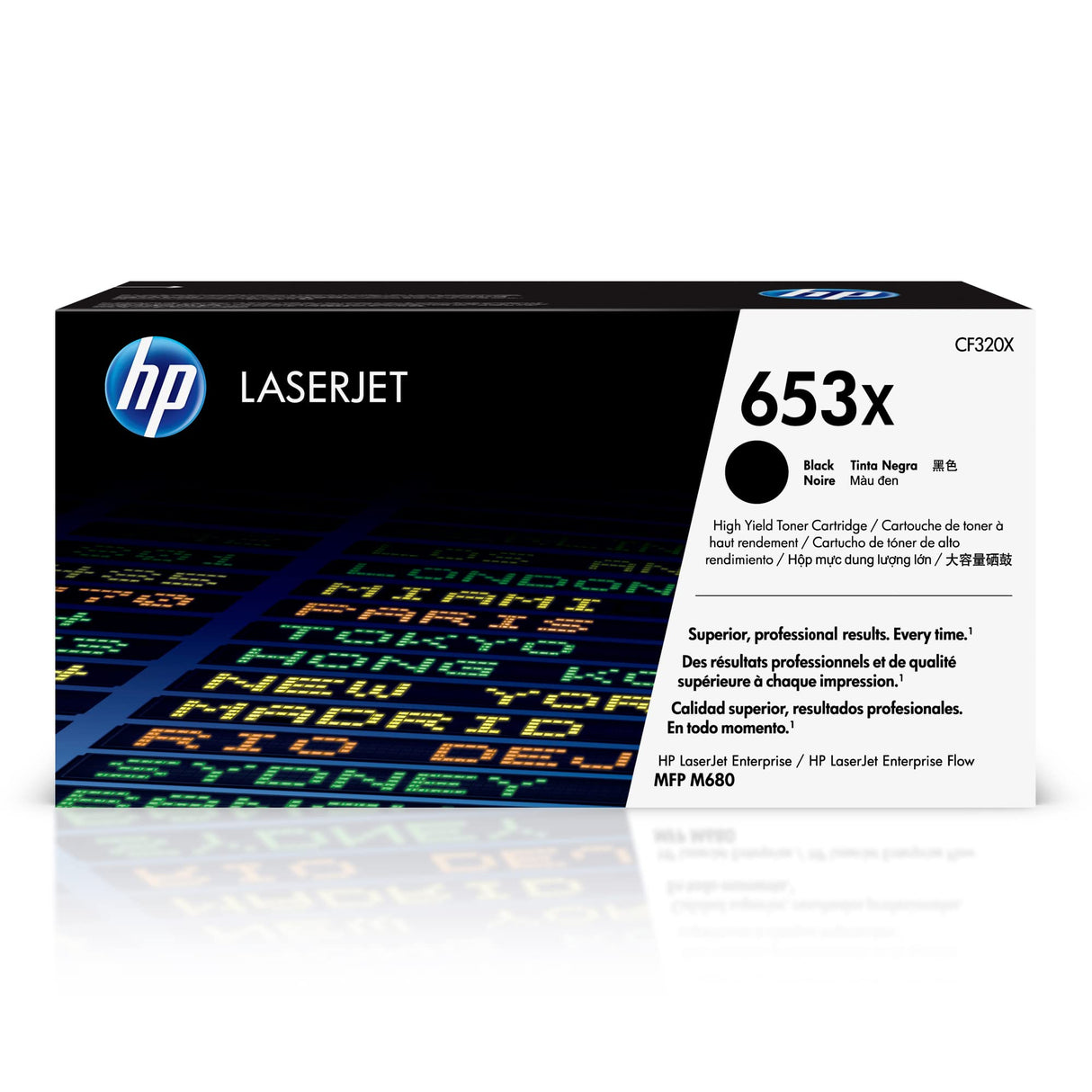 Genuine HP 653X High-Yield Black Laser Toner Cartridg, CF320X