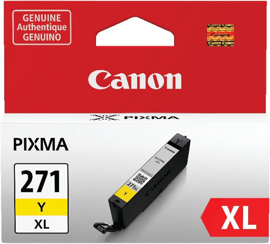 Canon CLI-271XL High Yield Yellow Inkjet Cartridge, 0339C001