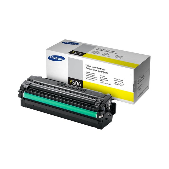 Samsung Y506L High-Yield Yellow Toner Cartridge, CLT-Y506L