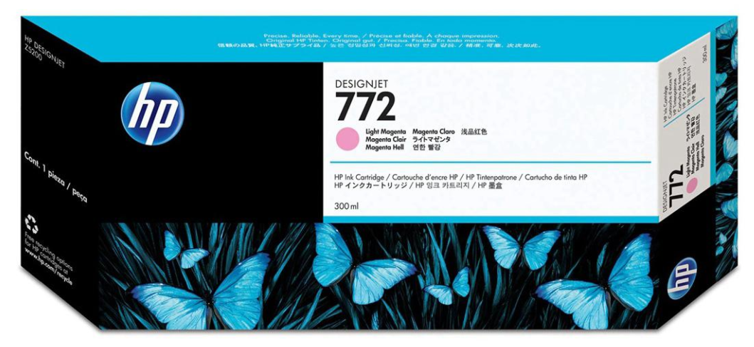 HP 772 300-ml Light Magenta DesignJet Ink Cartridge, CN631A