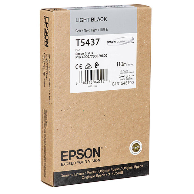 Original Epson T543700 110ml Light Black Ink Cartridge