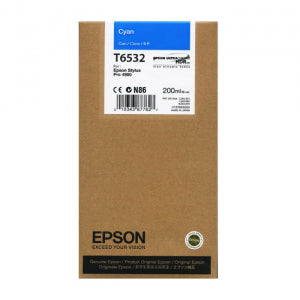 Epson T6532 Cyan Ink Cartridge, T653200