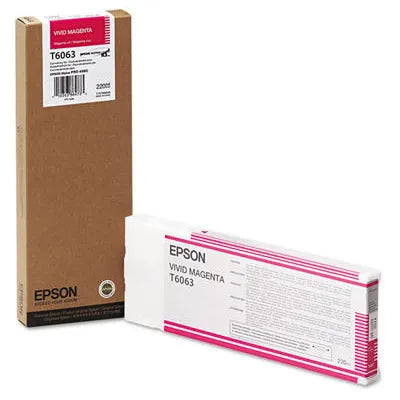 Epson (T6063) 220ml Vivid Magenta Ink Cartridge, T606300