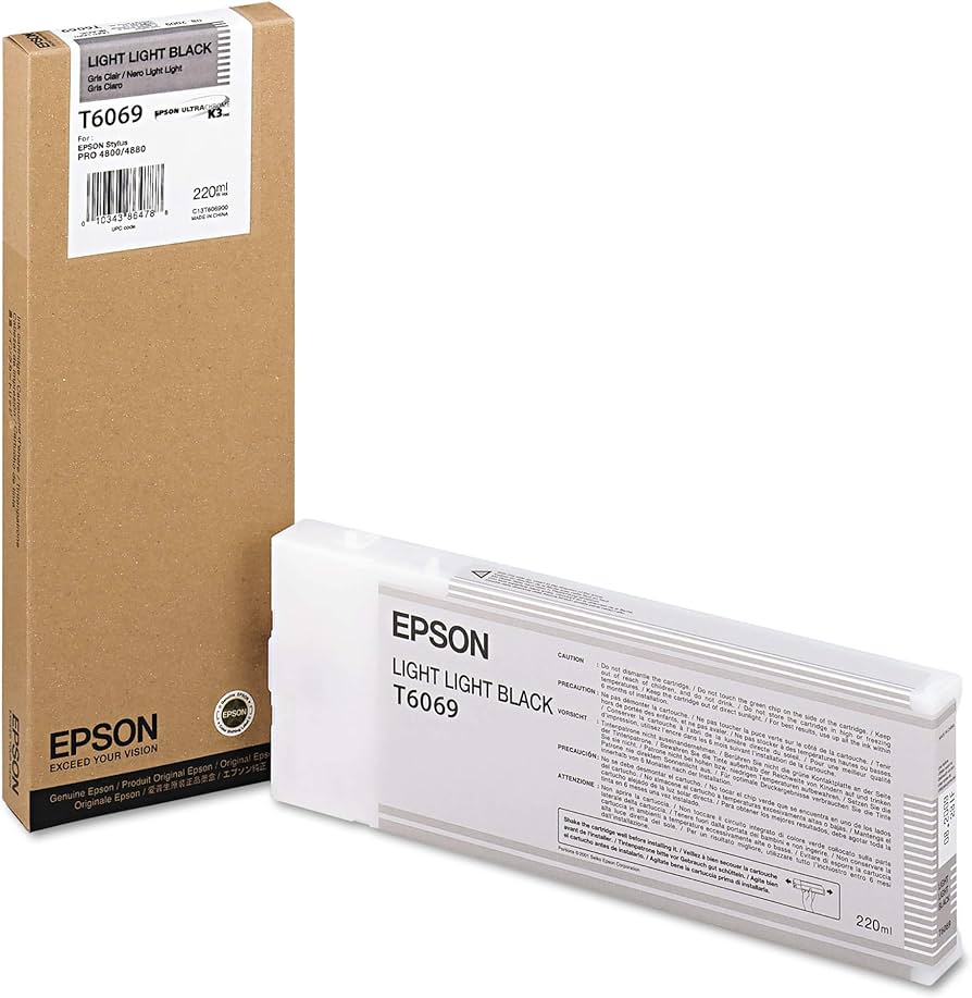 Epson (T6069) 220ml Light Light Black Ink Cartridge, T606900