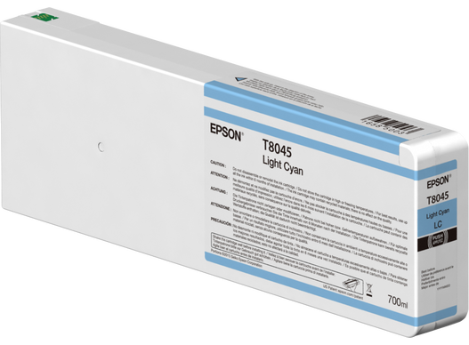 Epson (T8045) 700ml UltraChrome HD Light Cyan Ink Cartridge, T804500