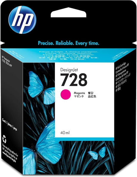 Original HP 728 High Yield Magenta Ink Cartridge, F9J62A