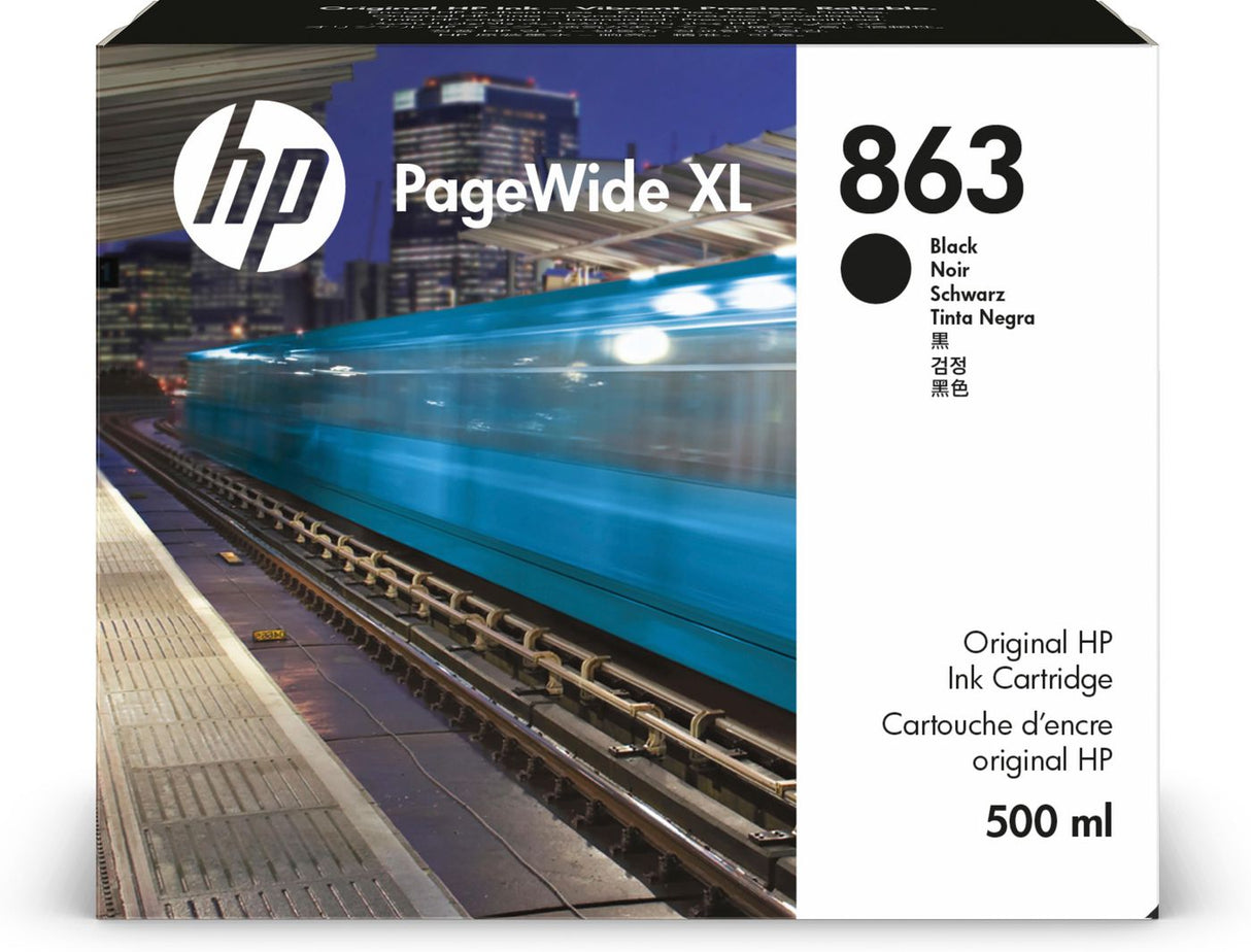 HP 863 500-ml Black Pagewide XL Ink Cartridge, F9K41A