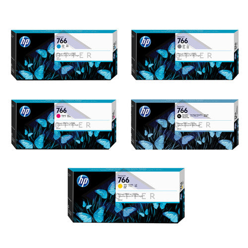 HP 766 Black/Color Ink Cartridge-6 Pack