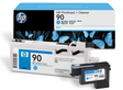 Original HP 90 (C5055A) Cyan Printhead and Cleaner Cartridge