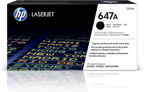 HP 647A High Yield Black LaserJet Toner Cartridge, CE260A