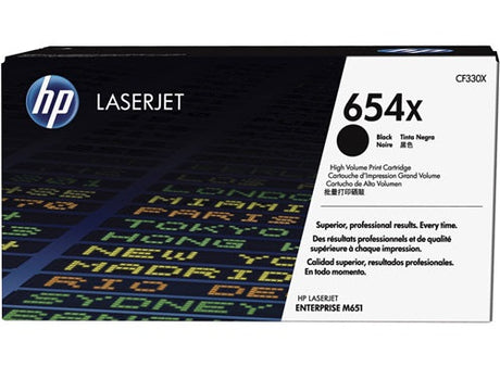 HP 654X High Yield Black Toner Cartridge, CF330X