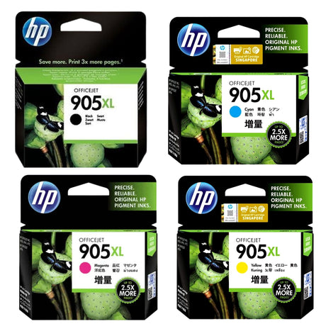 HP 905XL Black and Color Ink Cartridge (Combo 4 Pack)