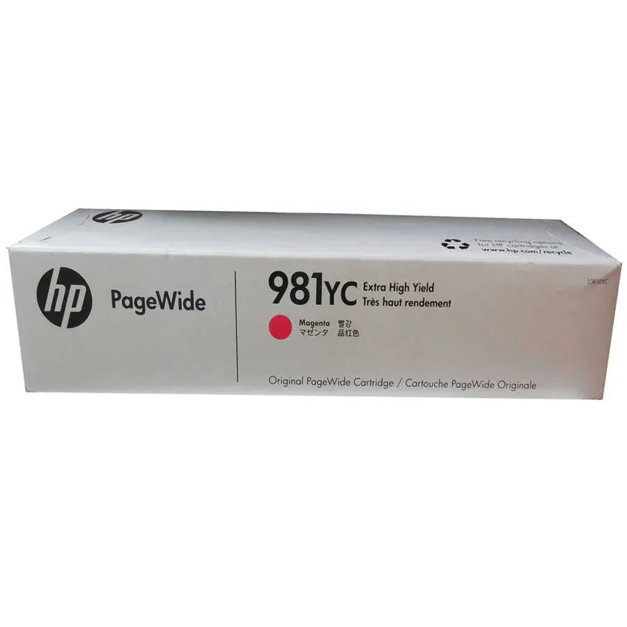 Original HP 981YC Extra High Yield Magenta PageWide Ink Cartridge, L0R18YC