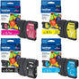 Brother LC61 Black Cyan, Magenta, Yellow Ink Cartridges, Pack Of 4