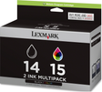 Lexmark  (18C2239 ) #14 & #15 Black and Color Ink Cartridges