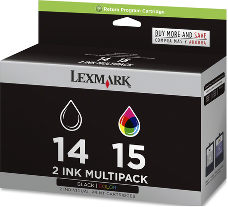 Lexmark  (18C2239 ) #14 & #15 Black and Color Ink Cartridges