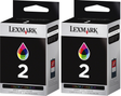 Lexmark No. 2 (18C1501) Combo Twin Pack Color ink