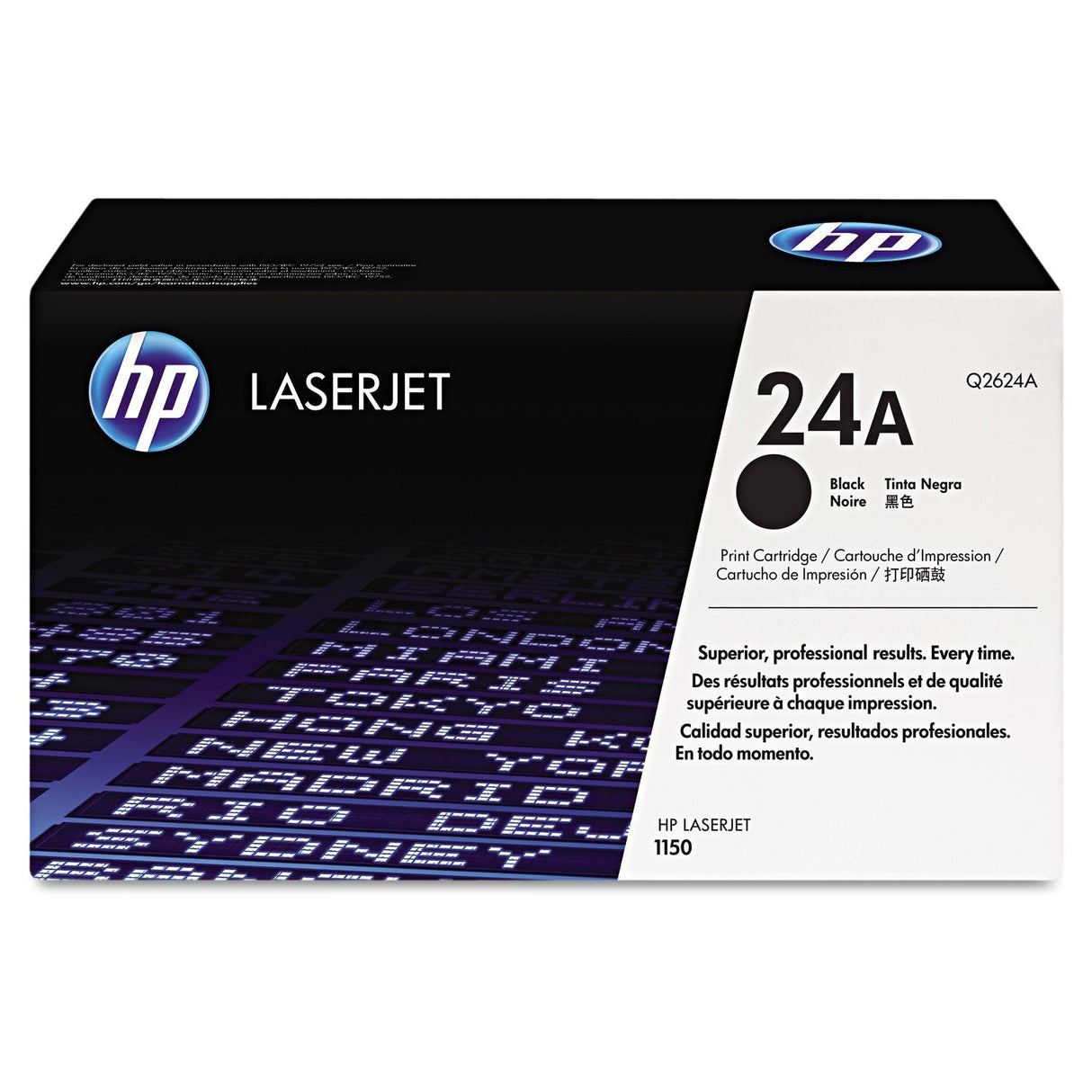 HP 24A Standard-Yield Black Toner Cartridge, Q2624A