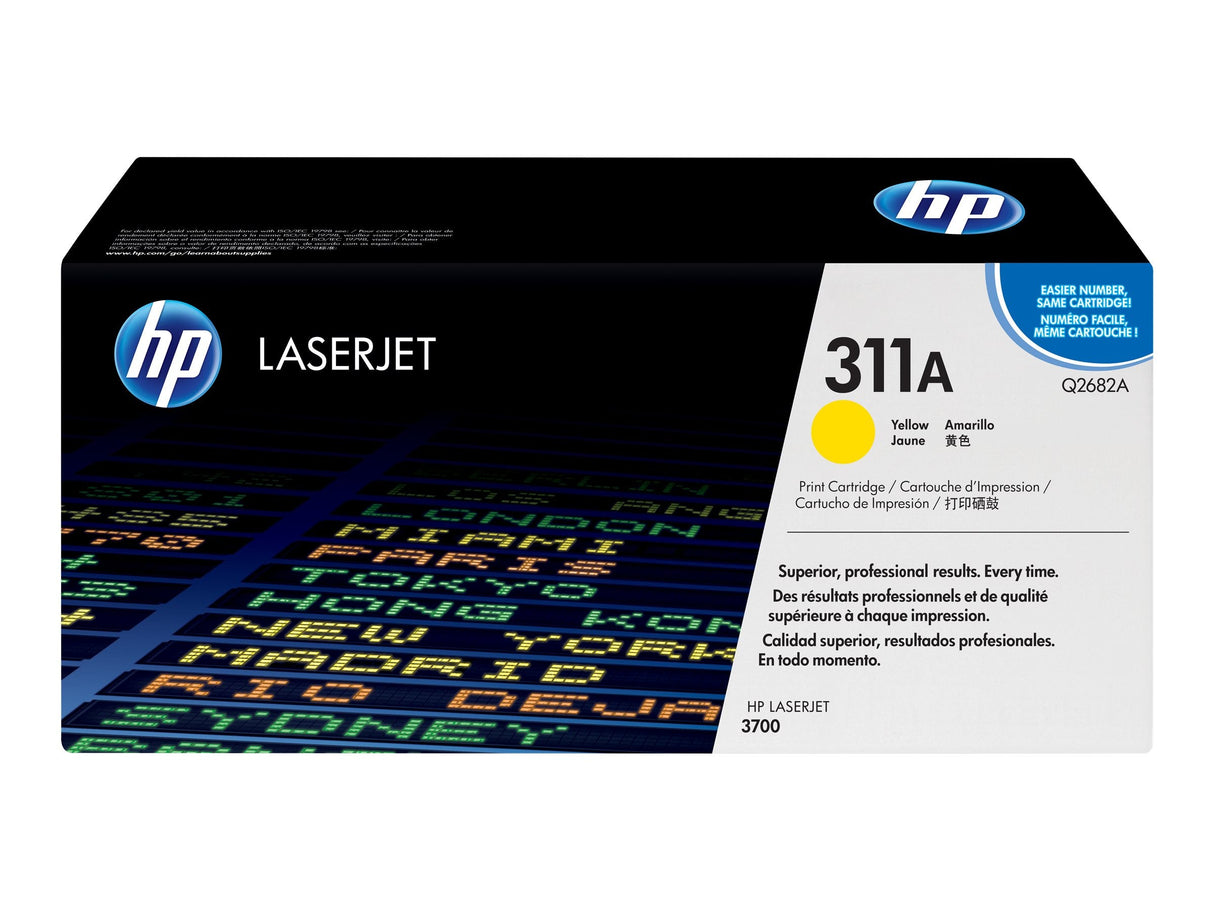 Original HP 311A Standard-Yield Yellow Toner Cartridge, Q2682A