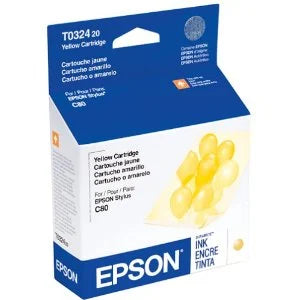 Original Epson T032 Standard-Yield Yellow Ink Cartridge, T032420