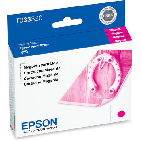 Original Epson T0333 Standard-Yield Magenta Ink Cartridge, T033320