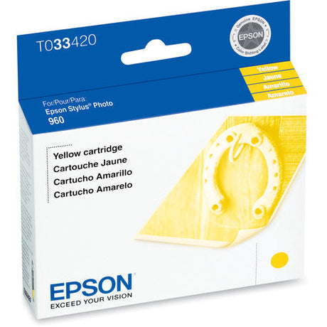 Original Epson T0334 Standard-Yield Yellow Ink Cartridge, T033420