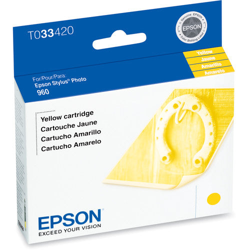 Original Epson T0334 Standard-Yield Yellow Ink Cartridge, T033420