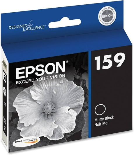 Epson 159 Standard-Yield Matte Black UltraChrome (Hi-Gloss 2) Ink Cartridge, T159820