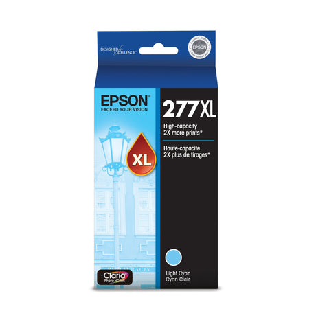 Epson 277XL High-Yield Light Cyan Inkjet Cartridge, T277XL520-S