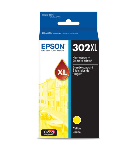 Epson 302XL Claria Premium High-Yield Yellow Ink Cartridge, T302XL420