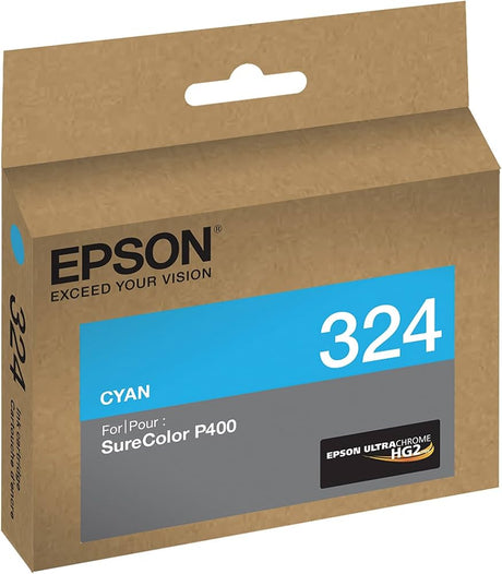 Epson 324 Standard-Yield Cyan UltraChrome HG2 Ink Cartridge, T324220