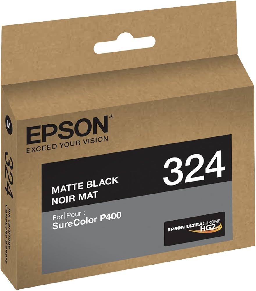 Epson 324 Standard-Yield Matte Black UltraChrome HG2 Ink Cartridge, T324820