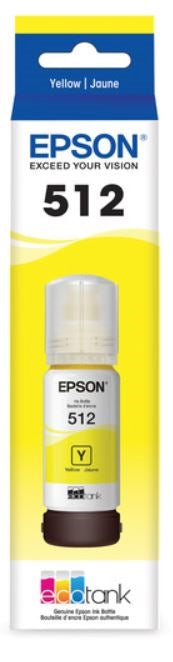 Original Epson 512 EcoTank Yellow Ink Bottle,T512420