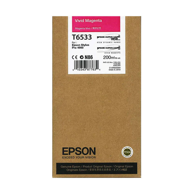 Original Epson T6533 Magenta 200ml Ink Cartridge