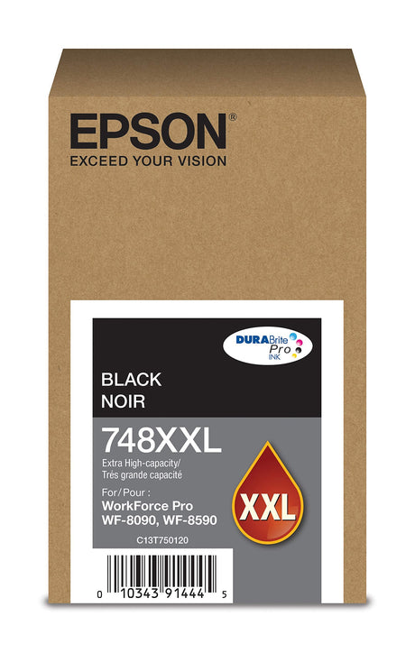 Epson 748XXL DURABrite Pro Extra High-Yield Black Ink Cartridge, T748XXL120