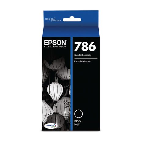 Original Epson 786 Standard-Yield Black Ink Cartridge, T786120