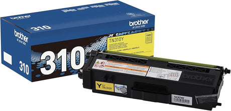 Brother TN310 Standard-Yield Yellow Laser Toner Cartridge, TN310Y