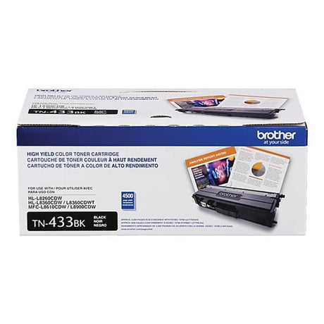 Brother TN-433 Black Toner Cartridge, TN433BK