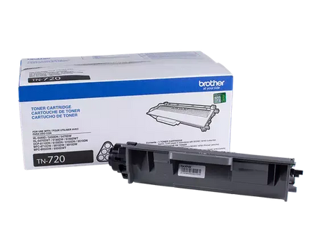 Brother TN720 Black Laser Toner Cartridge, TN-720