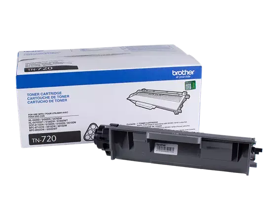 Brother TN720 Black Laser Toner Cartridge, TN-720