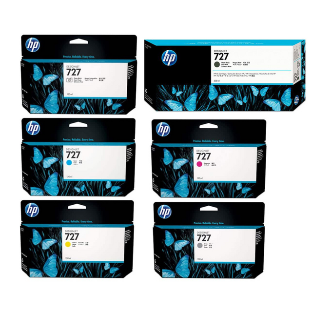 HP 727 300ml & 727 130ml  Ink Cartridge-Combo Pack