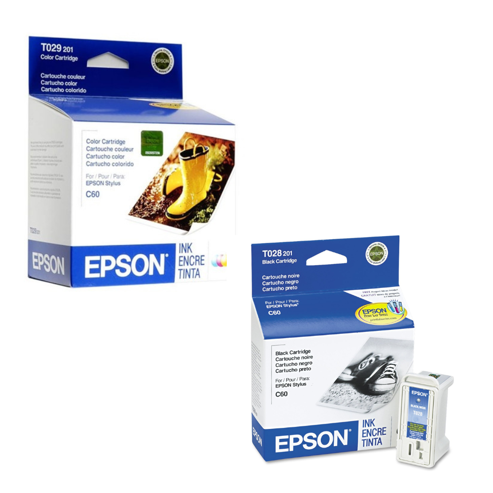 Original Epson T028 Black T029 Color Ink Cartridges