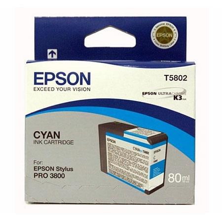 Original Epson T5802 Cyan 80ml Ink Cartridge